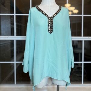 Zozo Beaded Tunic Blouse – Women’s | Mint Green